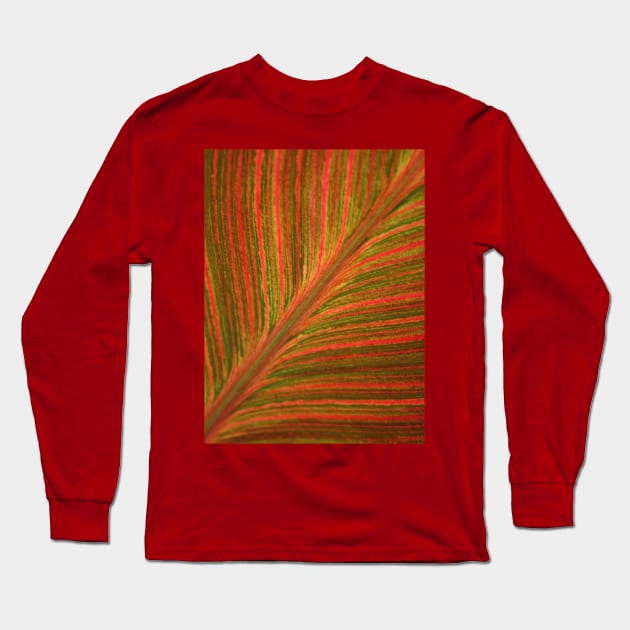 Natural Abstracts - Leaf Pattern Long Sleeve T-Shirt by RedHillDigital